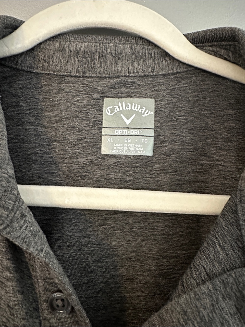 Callaway Men's Heather Charcoal Polo - Picture 2 of 4